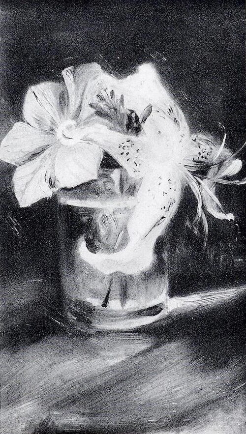 Wasserglas mit Lilie und Clematis, 1894, Lovis Corinth