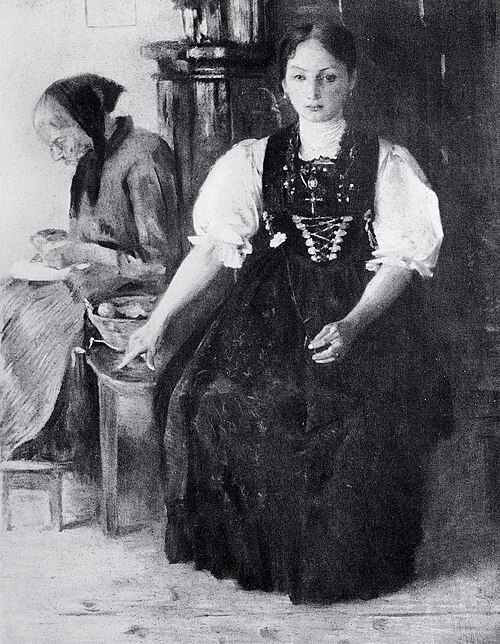 Appenzellerin am Ofen, 1894, Lovis Corinth