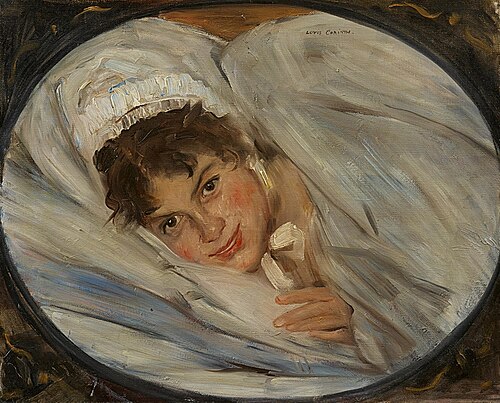 Mädchenkopf im Kissen, 1898, Lovis Corinth