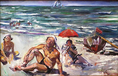 Am Strand von Forte dei Marmi, 1914, Lovis Corinth