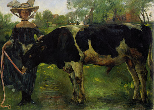 Mädchen mit Stier, 1902, Lovis Corinth