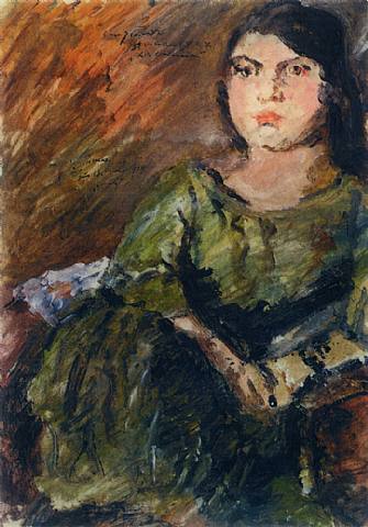 Wilhelmine im grünen Kleid, 1924, Lovis Corinth