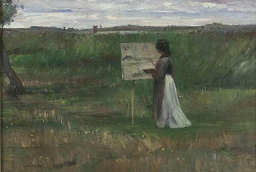 Die Malerin Charlotte Berend an der Staffelei, 1902, Lovis Corinth