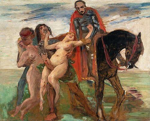 Abduction scene – Design (Rape of the daughters of Leucippus), 1904, Lovis Corinth