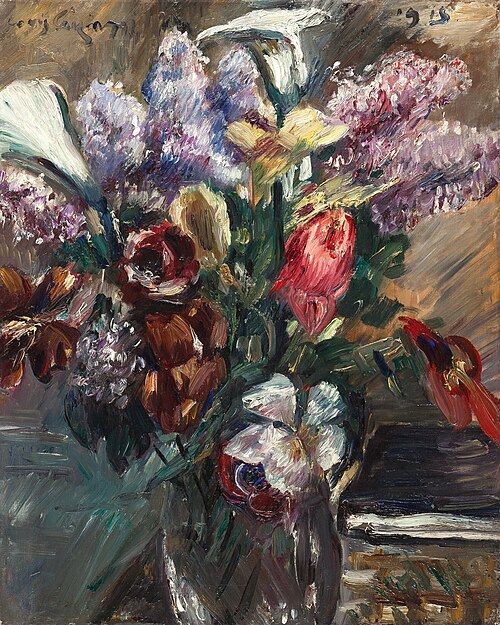 Tulips, lilacs and calla lilies, 1915, Lovis Corinth