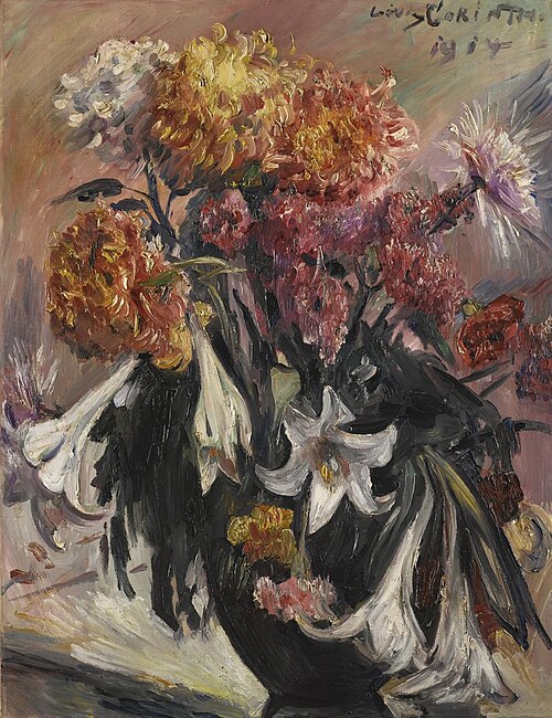 Chrysanthemums and Lilies, 1914, Lovis Corinth