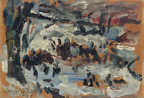 Eisbahn (Schlittschuhläufer auf den Neuen See im Berliner Tiergarten), 1919, Lovis Corinth