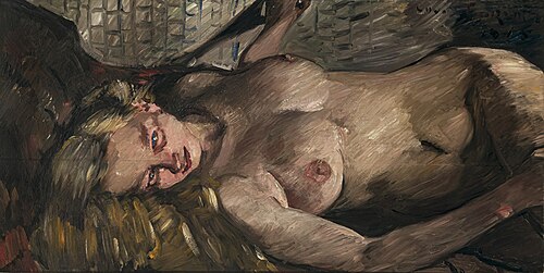 Lying female nude, 1915, Lovis Corinth