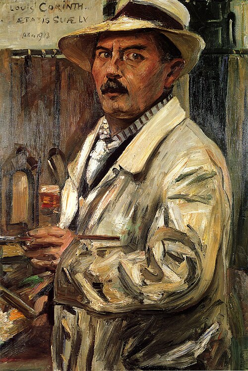 Selbstbildnis mit Strohhut, 1913, Lovis Corinth