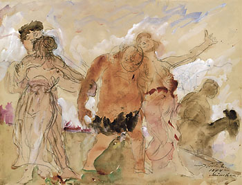 Heimkehrende Bacchatnten, 1894, Lovis Corinth