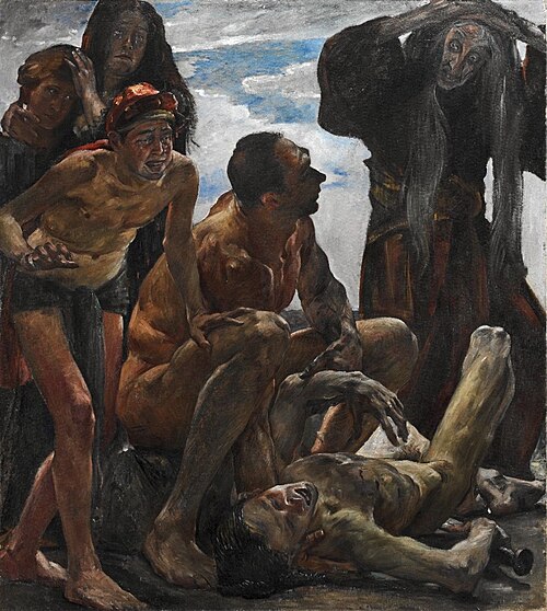 Totenklage, 1908, Lovis Corinth