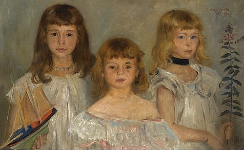 Three girls, 1902, Lovis Corinth