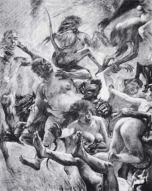 Höllensturz, 1901, Lovis Corinth