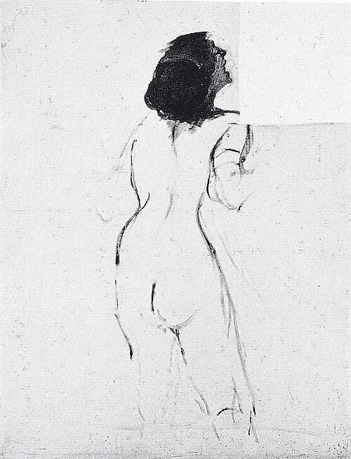Rückenakt (Entwurf), 1902, Lovis Corinth
