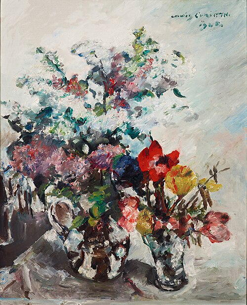 Flower Still Life with Lilacs and Anemones, 1925, Lovis Corinth