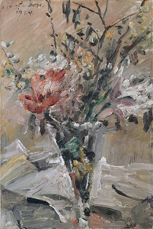 Frühlingsblumen in einem Kelchglas, 1924, Lovis Corinth