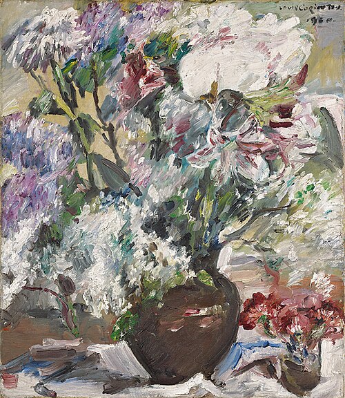 Amaryllis, Flieder und Anemonen, 1920, Lovis Corinth