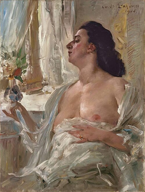 Female half nude by a window, 1908, Lovis Corinth