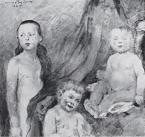 Verhüllte Frau mit Kindern, 1904, Lovis Corinth