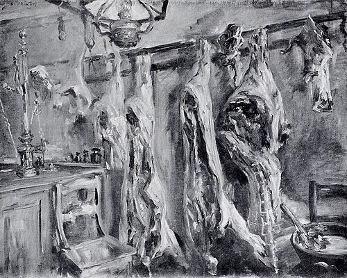 Fleischerladen, 1906, Lovis Corinth