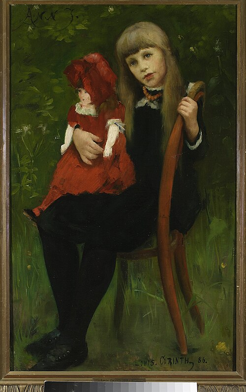 Anny Schaumberg with a doll, 1886, Lovis Corinth