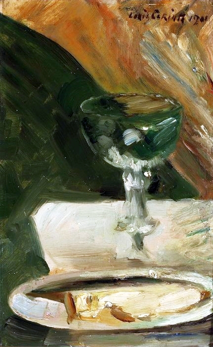 Still life with chalice and plate., 1901, Lovis Corinth