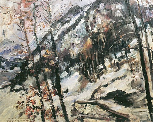 Der Herzogstand am Walchensee im Schnee, 1922, Lovis Corinth