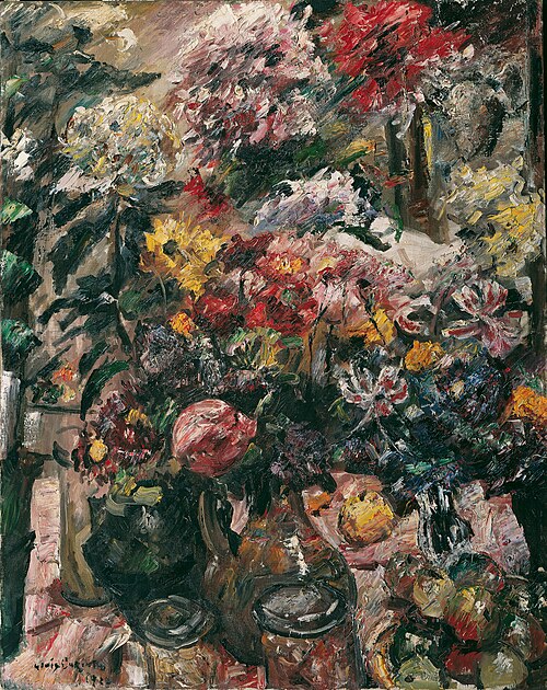 Still life with chrysanthemums and amaryllis, 1922, Lovis Corinth