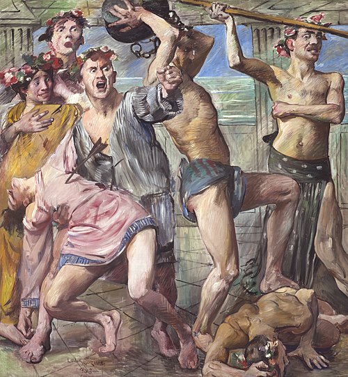 Die Freier im Kampf gegen Odysseus, 1913, Lovis Corinth
