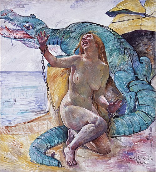 Andromeda mit Drachen, 1914, Lovis Corinth