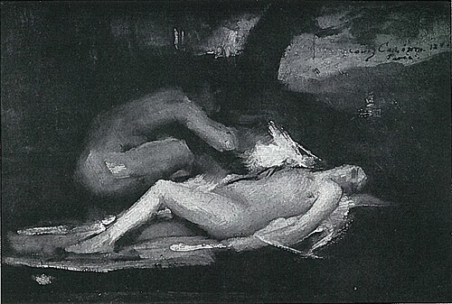 Liebespaar, 1885, Lovis Corinth