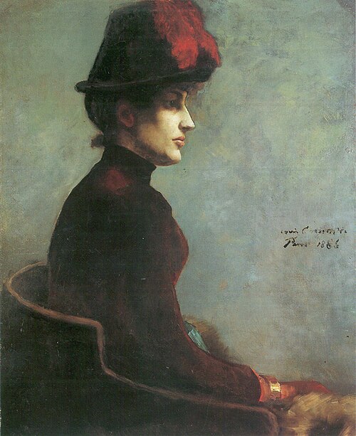 Damenbildnis, Paris, 1886, Lovis Corinth