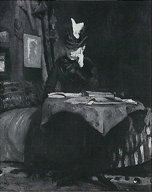 Lesende Dame am Tisch, 1886, Lovis Corinth