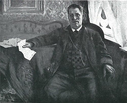 Porträt des Vaters Franz Heinrich Corinth mit Brief, 1887, Lovis Corinth