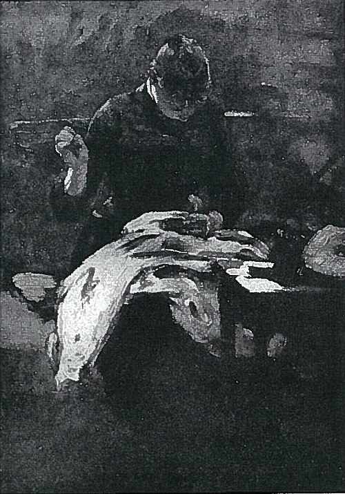Nähendes Mädchen, 1888, Lovis Corinth