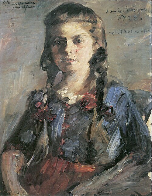 Portrait of Wilhelmine with Braids, 1922, Lovis Corinth