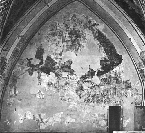 St Michael and the Dragon by Cimabue, 1277, Cimabue