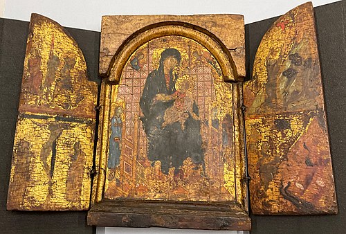 Virgin and Child, with Scenes from the Lives of Christ and Saint Francis, 1280, Duccio di Buoninsegna