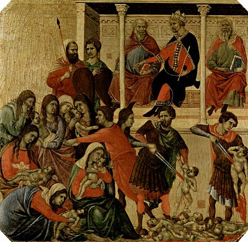 Children of Bethlehem killed by Herod's orders (Massacre of the Innocents), 1309, Duccio di Buoninsegna