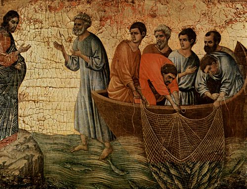 Jesus Appears on Lake Tiberias, 1309, Duccio di Buoninsegna