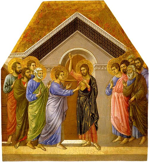 The Incredulity of Thomas, 1309, Duccio di Buoninsegna