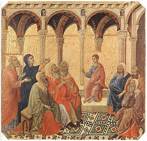 Disputation with the Doctors, 1309, Duccio di Buoninsegna