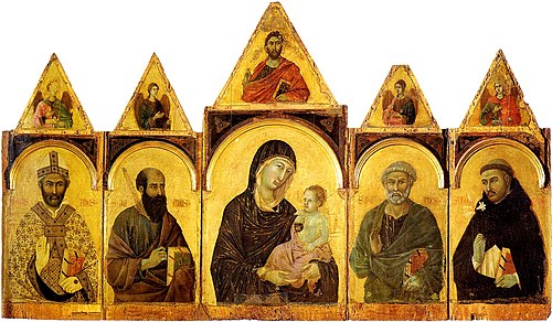 Madonna and Child with Saints, 1300, Duccio di Buoninsegna