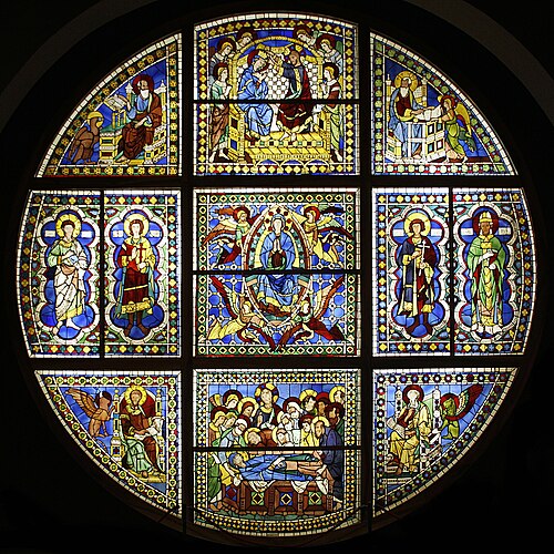 Vitrail du Duomo de Sienne, 1287, Duccio di Buoninsegna