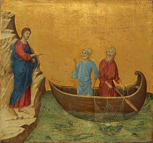 The Calling of the Apostles Peter and Andrew, 1308, Duccio di Buoninsegna