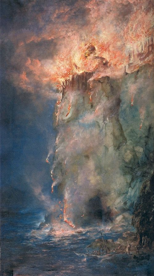 Burning Castle, 1897, August Pezzey