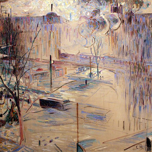 Savignyplatz mit Stadtbahnbrücke, 1911, Curt Herrmann
