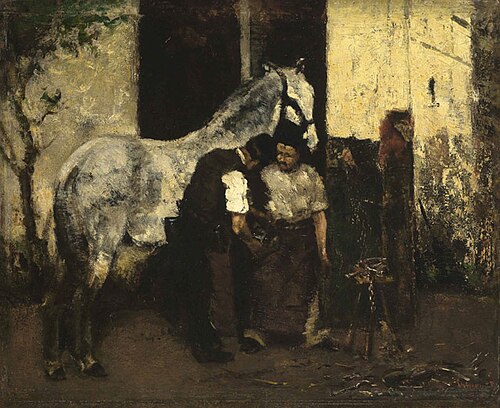 The farrier, 1874, Max Liebermann