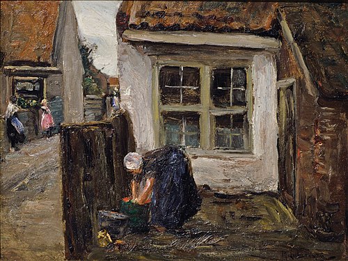 Courtyard, 1882, Max Liebermann