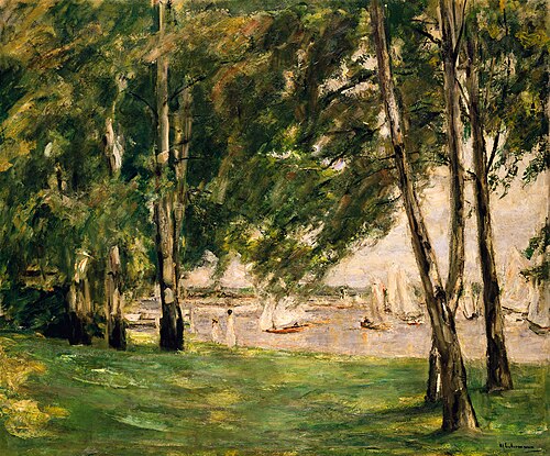 View of the Wannsee with sailing boats, 1924, Max Liebermann